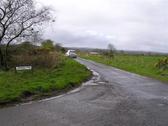 Garvaghy Road in Portadown, de weg waarover het Orange Order-marsgeschil gaat.