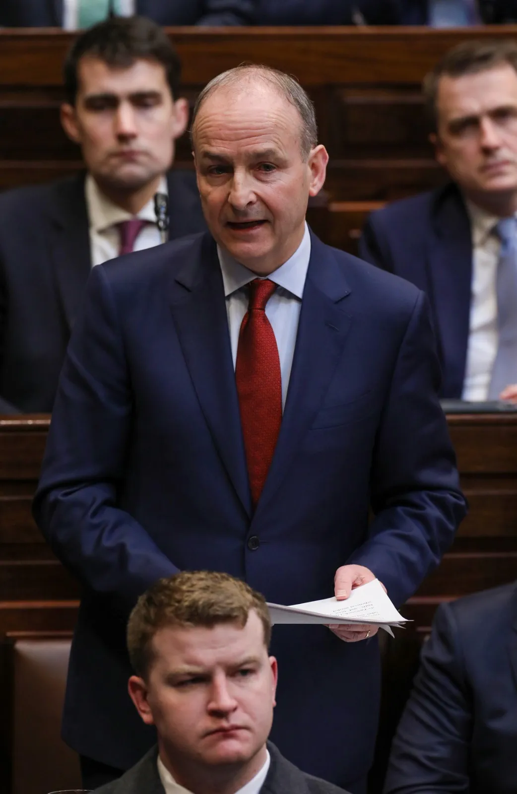 Taoiseach Micheál Martin, die eist dat een nieuw loonakkoord met de overheidsvakbonden productiviteitsverbeteringen bevat.